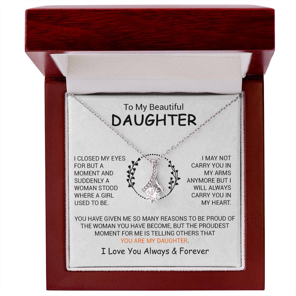 To My Daughter Necklace, Daughter Father Necklace, Daughter Gift From Dad, Mom 6_12
