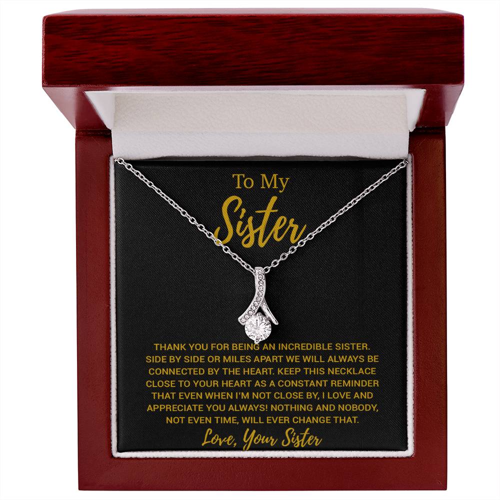 To My Sister Necklace, Brother to Sister, Birthday gift For Sister from Brother
