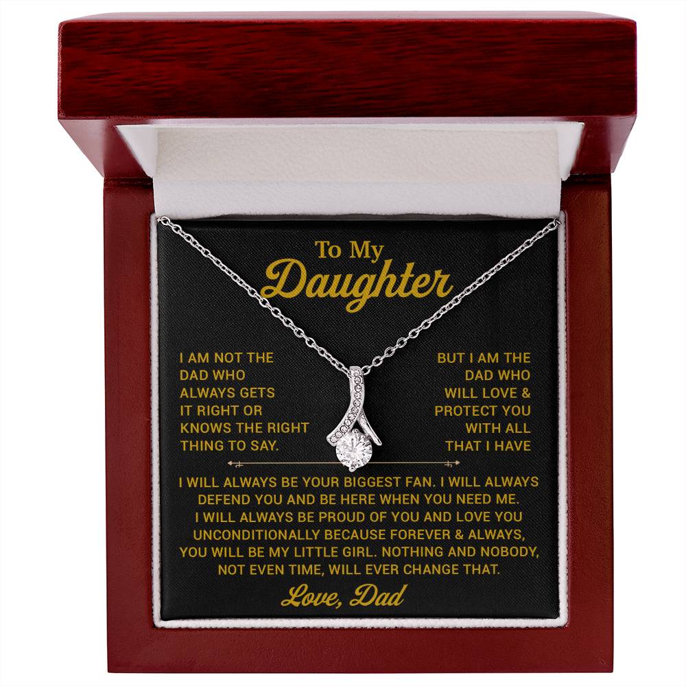 To My Daughter Necklace, Gift for Daughter from Dad, Father Daughter Necklace 1_11_Gold