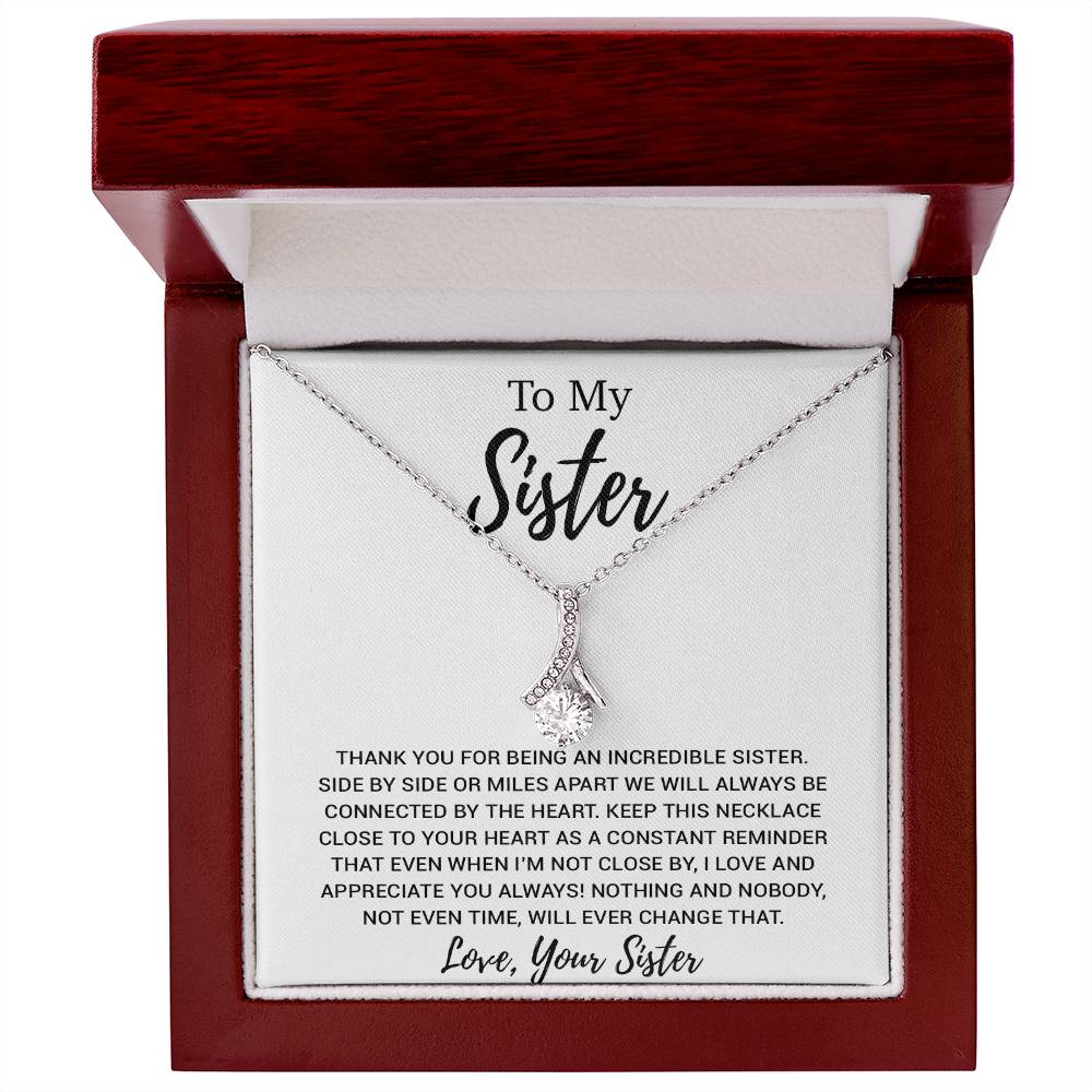 To My Sister Necklace, Brother to Sister, Birthday gift For Sister from Brother