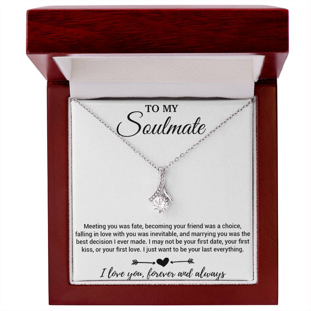 To My Soulmate Necklace, Soulmate Gift, Soulmate Jewelry Anniversary