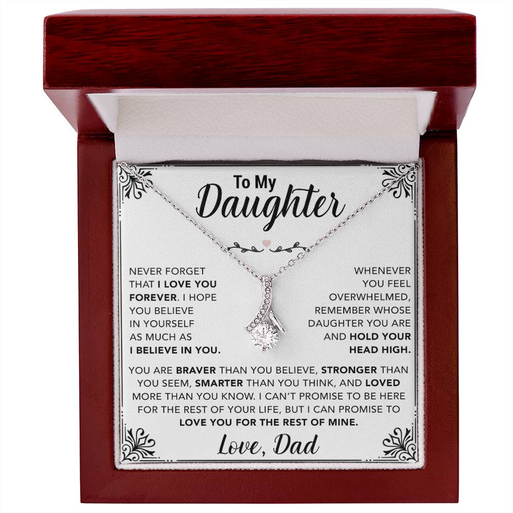 To My Daughter Necklace, Gift for Daughter from Dad, Father Daughter Necklace 30_11