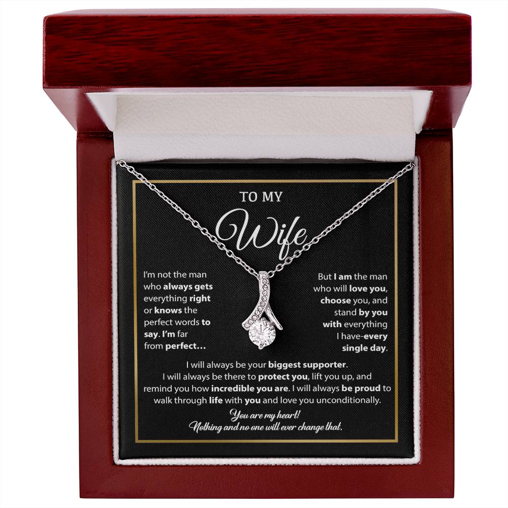 To My Wife Necklace, Gift For Wife, Anniversary Gift For Wife, Necklace For Wife 5_1_Black