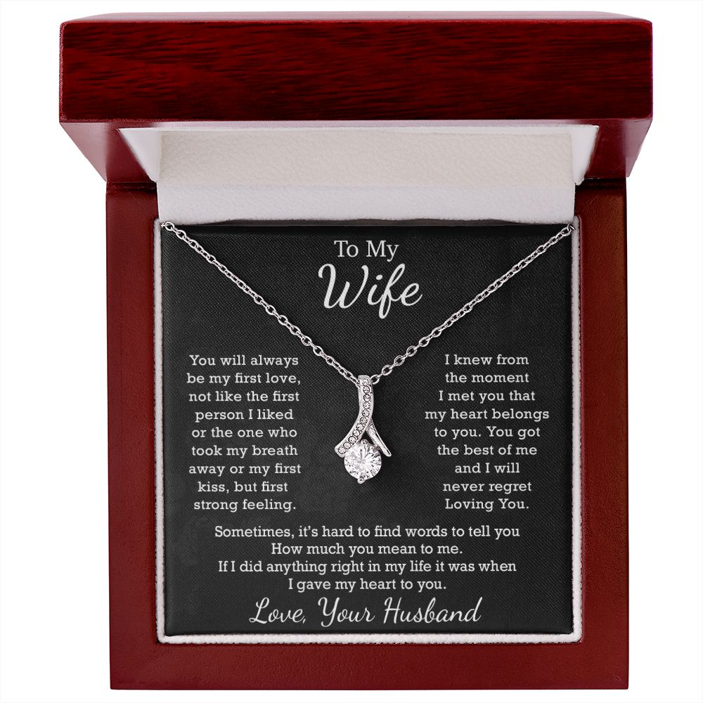 To My Wife Necklace, Gift from Husband, Gift for Wife Birthday, Anniversary Gift