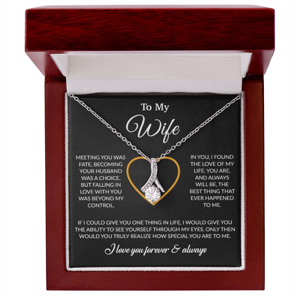 To My Wife Necklace, Gift For Wife, Anniversary Gift For Wife, Necklace For Wife 25_2_Black