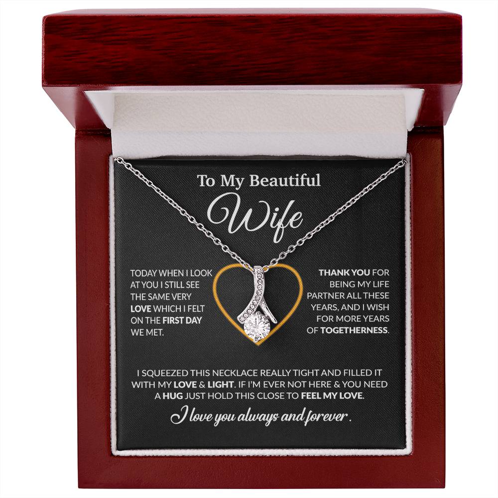 To My Wife Necklace, Christmas Gifts For Women, Anniversary Gift For Wife 9_12_Black