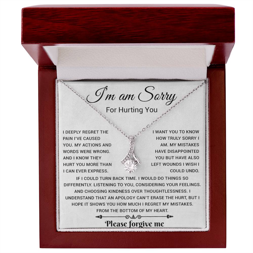 I'm Sorry Gift For Wife Necklace, Sorry Gift for Girlfriend, Forgiveness Gift
