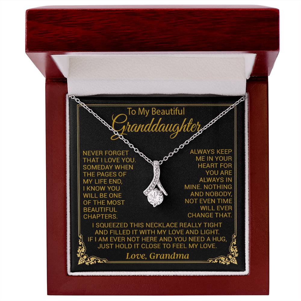 To My Granddaughter Necklace, Granddaughter Gift from Grandma, Christmas Gift