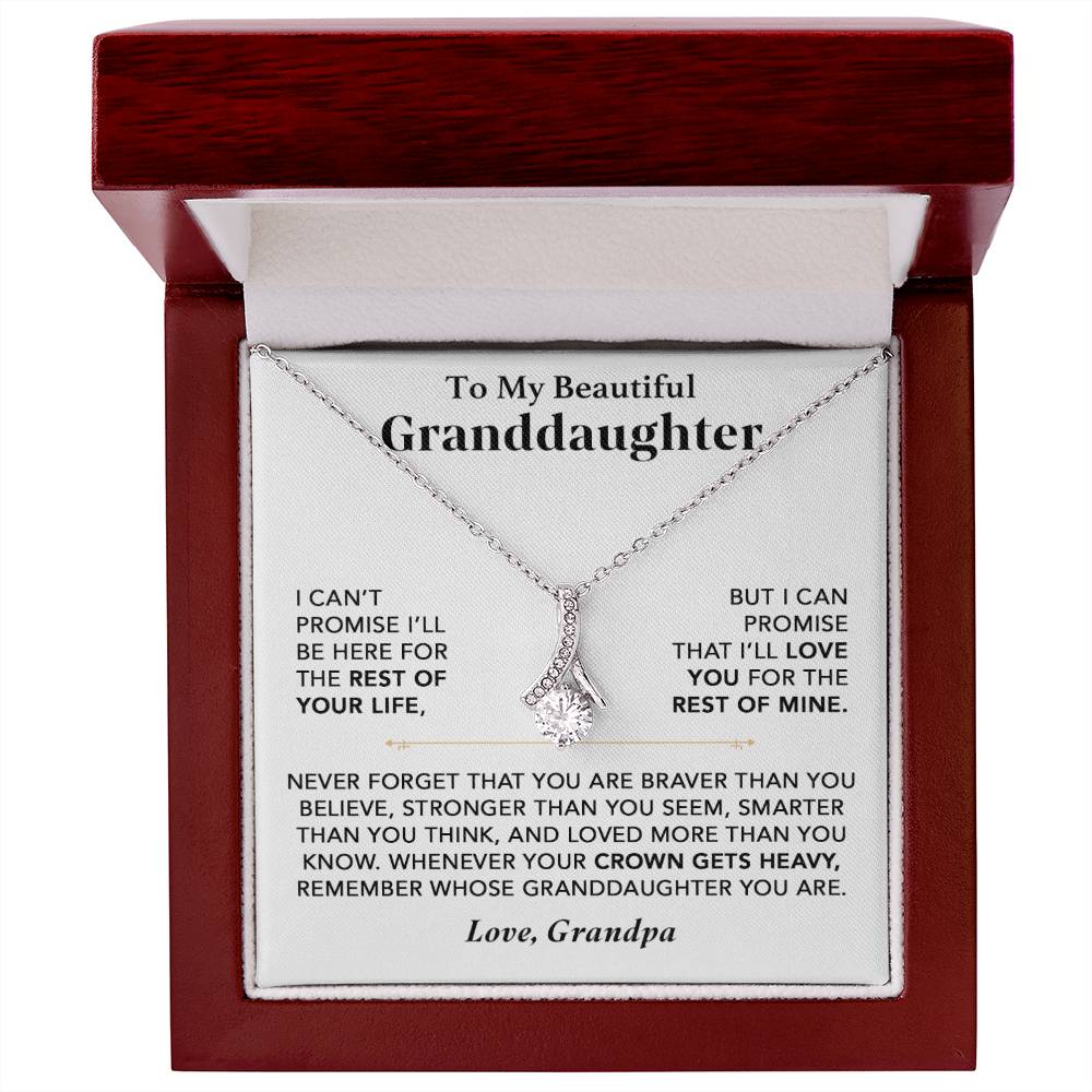 To My Granddaughter Necklace, Granddaughter Gift from Grandma, Gift from Grandpa