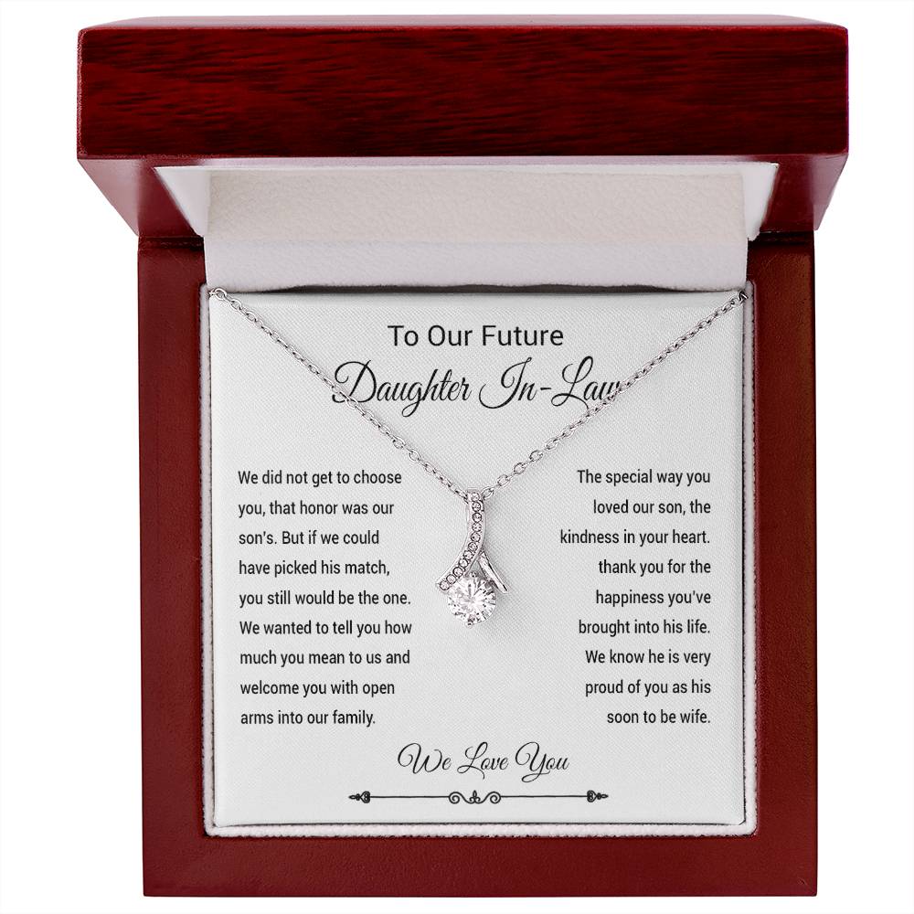 To Our Future Daughter In Law Necklace, Daughter In Law Into Family, Wedding