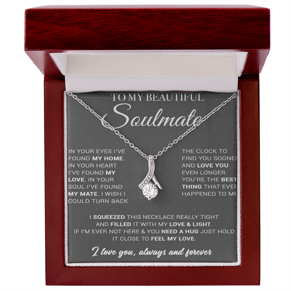 To My Soulmate Necklace, Gift For Wife Girlfriend From Husband, Valentines Day