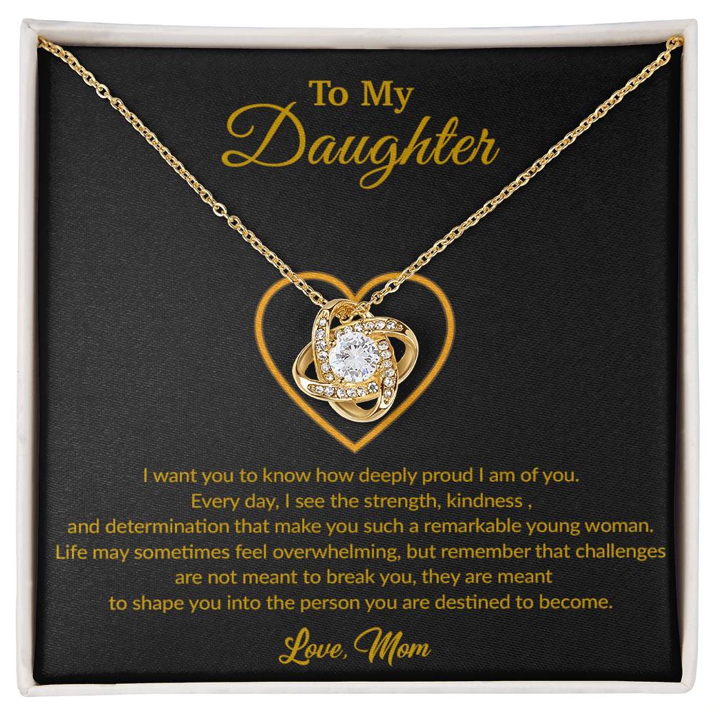 To My Daughter Necklace, Gift for Daughter from Dad, Father Daughter Necklace 10_8_Gold
