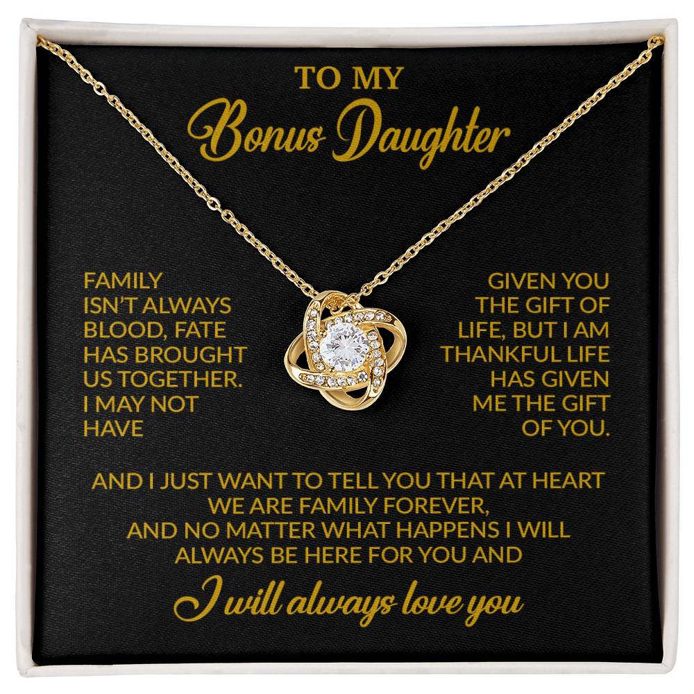 To My Bonus Daughter Necklace, Gift for Bonus Daughter, Step Daughter Birthday 26_11_Gold