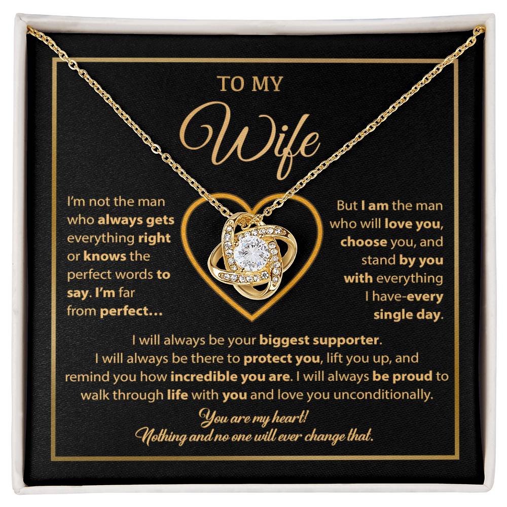 To My Wife Necklace, Gift For Wife, Anniversary Gift For Wife, Necklace For Wife 29_1_Gold