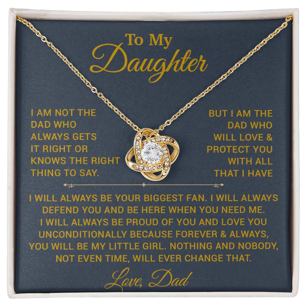 To My Daughter Necklace, Gift for Daughter from Dad, Father Daughter Necklace 6_10_Gold