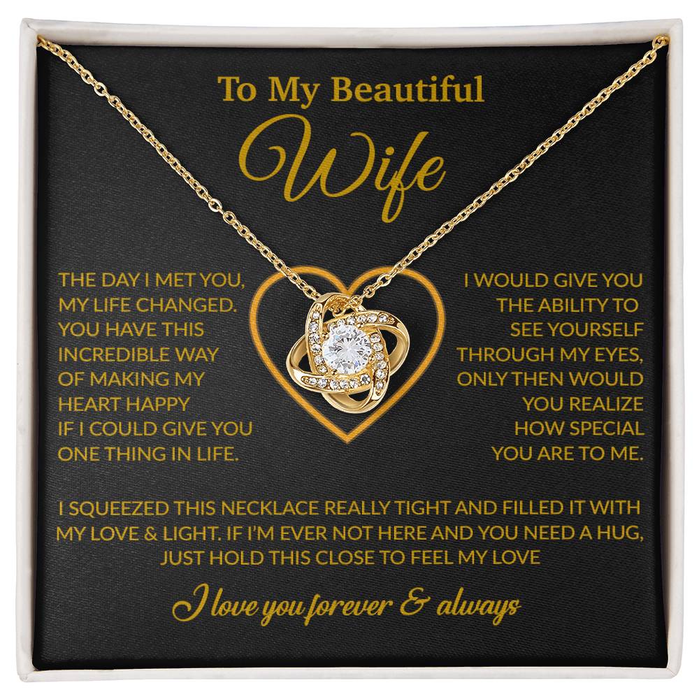 To My Wife Necklace, Gift For Wife, Anniversary Gift For Wife, Necklace For Wife 23_1_Gold