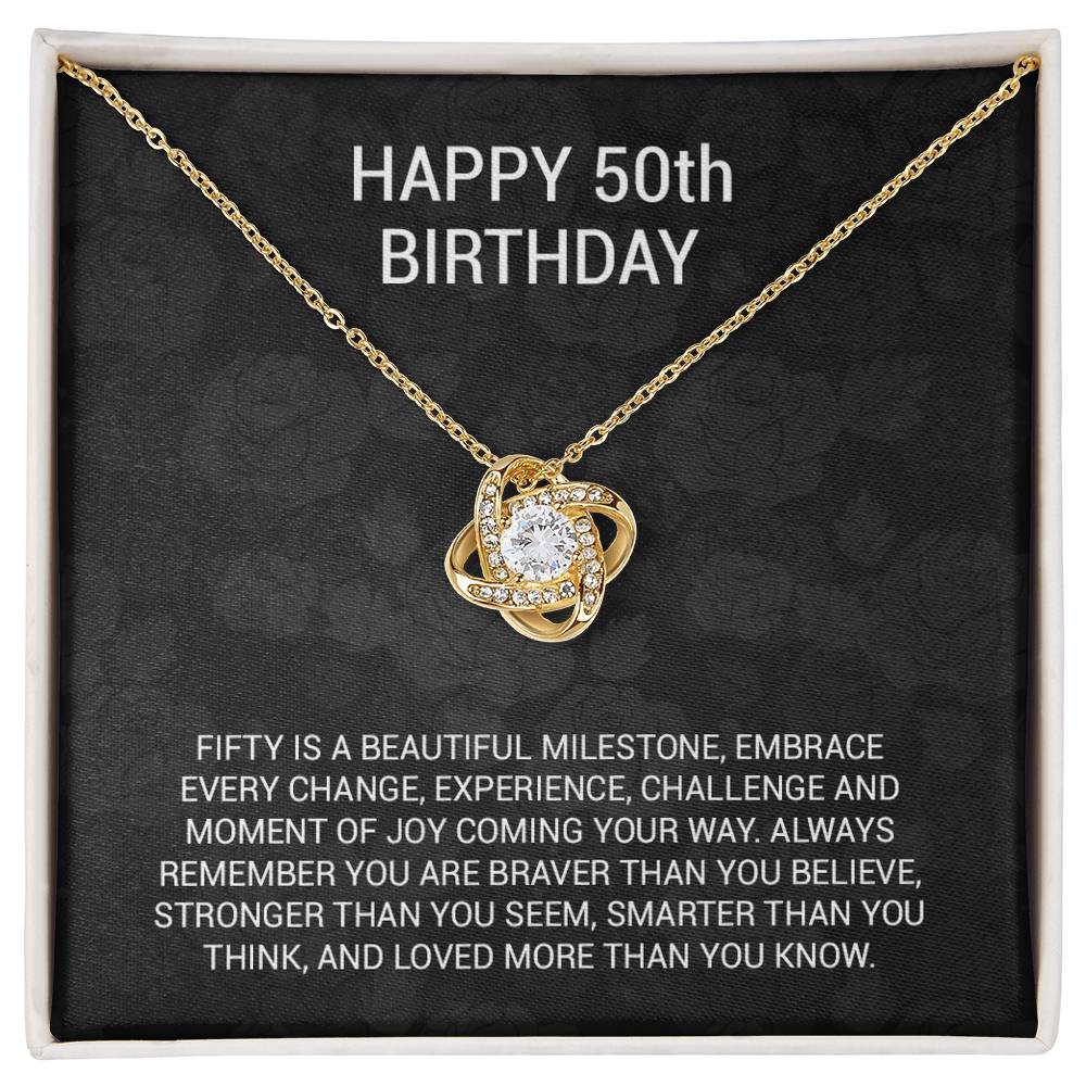50th Birthday Gift Necklace, 50th Birthday Gift Ideas, 50th Birthday Gift