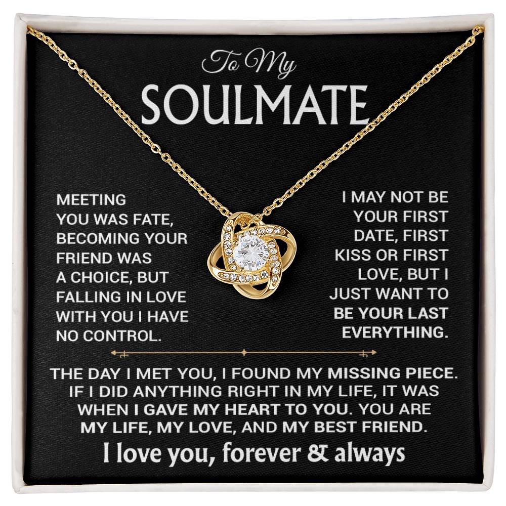 To My Soulmate Necklace, Soulmate Gift, Gift For Girlfriend, Valentines Gift 6_12_Black