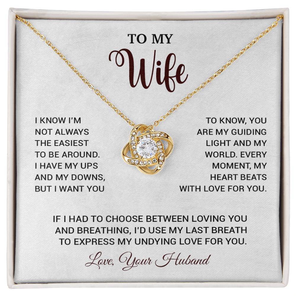 To My Wife Necklace, Gift For Wife, Anniversary Gift For Wife, Necklace For Wife 16_9_White