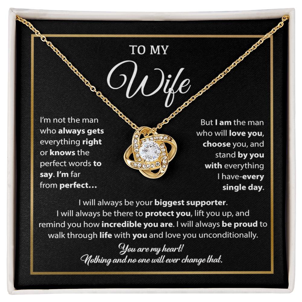 To My Wife Necklace, Gift For Wife, Anniversary Gift For Wife, Necklace For Wife 5_1_Black