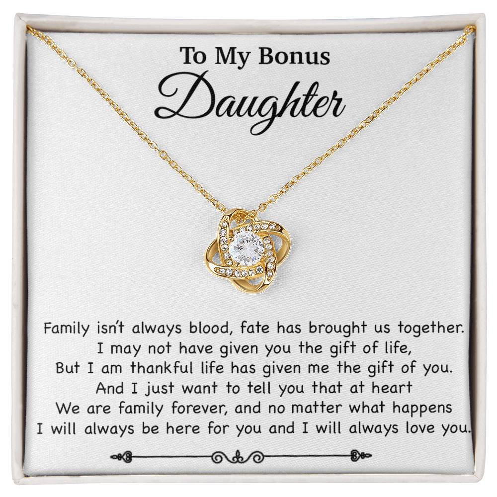 To My Bonus Daughter Necklace, Gift for Bonus Daughter, Step Daughter Birthday 2_11_White