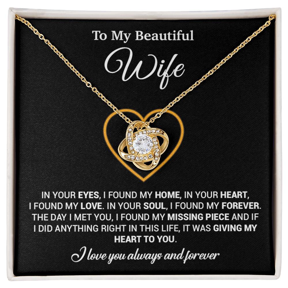 To My Wife Necklace, Gift For Wife, Anniversary Gift For Wife, Necklace For Wife 5_2_Black