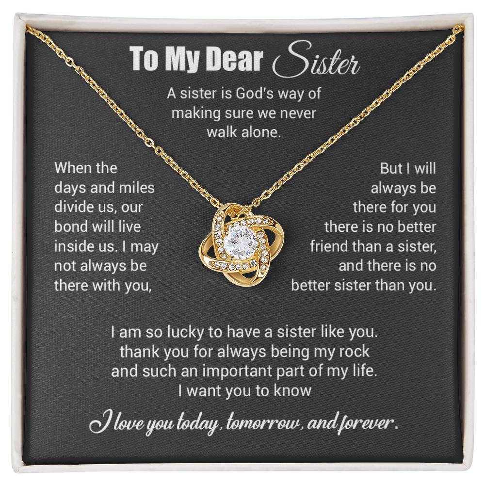 To My Sister Necklace, Brother to Sister, Birthday gift For Sister from Brother 3_4_Gray