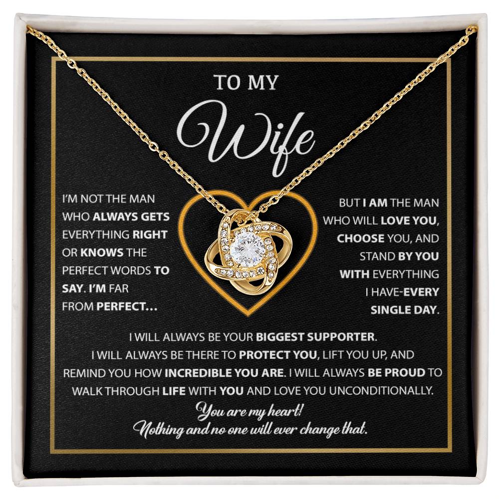 To My Wife Necklace, Gift For Wife, Anniversary Gift For Wife, Necklace For Wife 15_1_Black