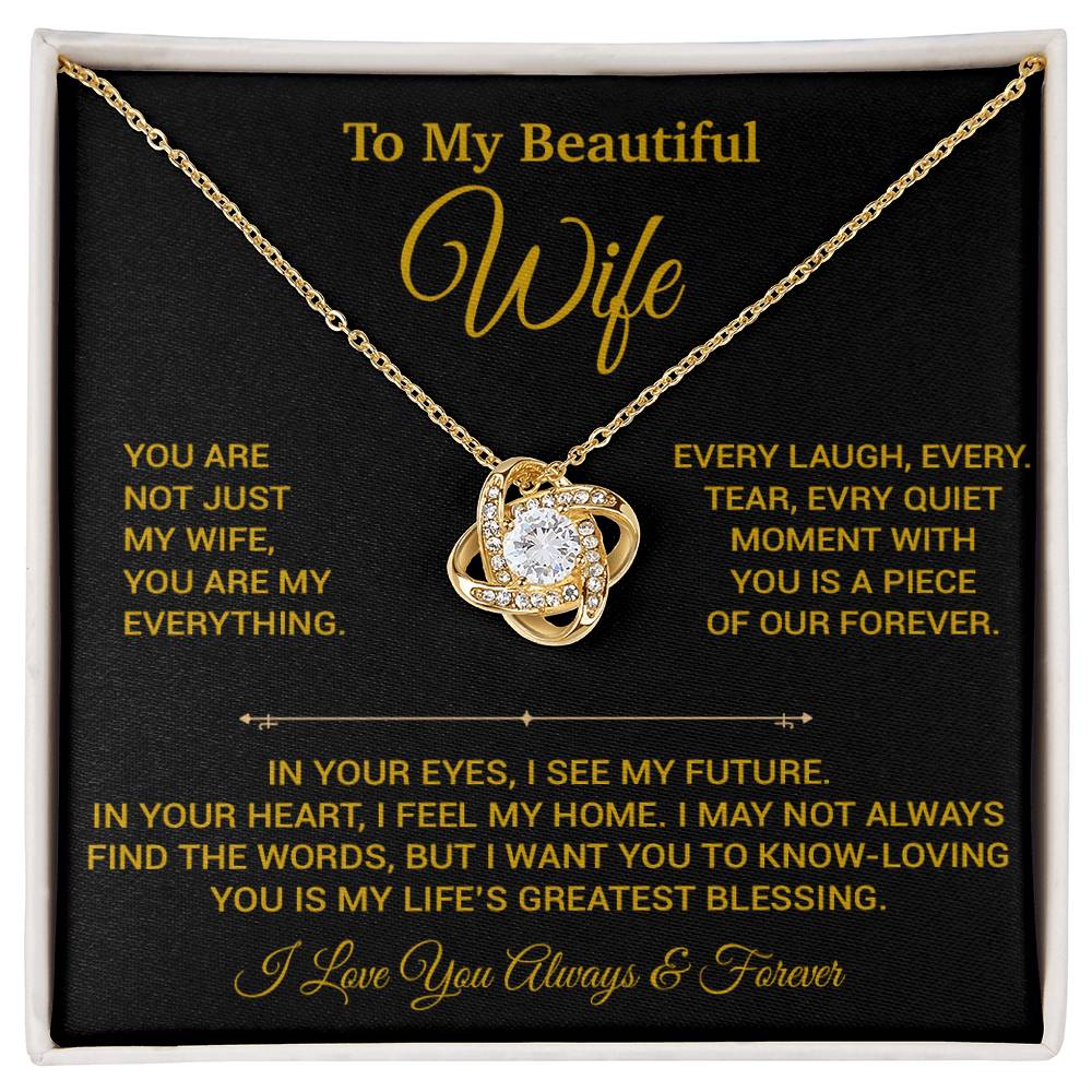 To My Wife Necklace, Christmas Gifts For Women, Anniversary Gift For Wife 10_9_Gold