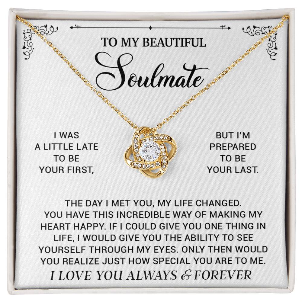 To My Soulmate Necklace, Birthday Gifts For Her, Christmas Gift For Soulmate