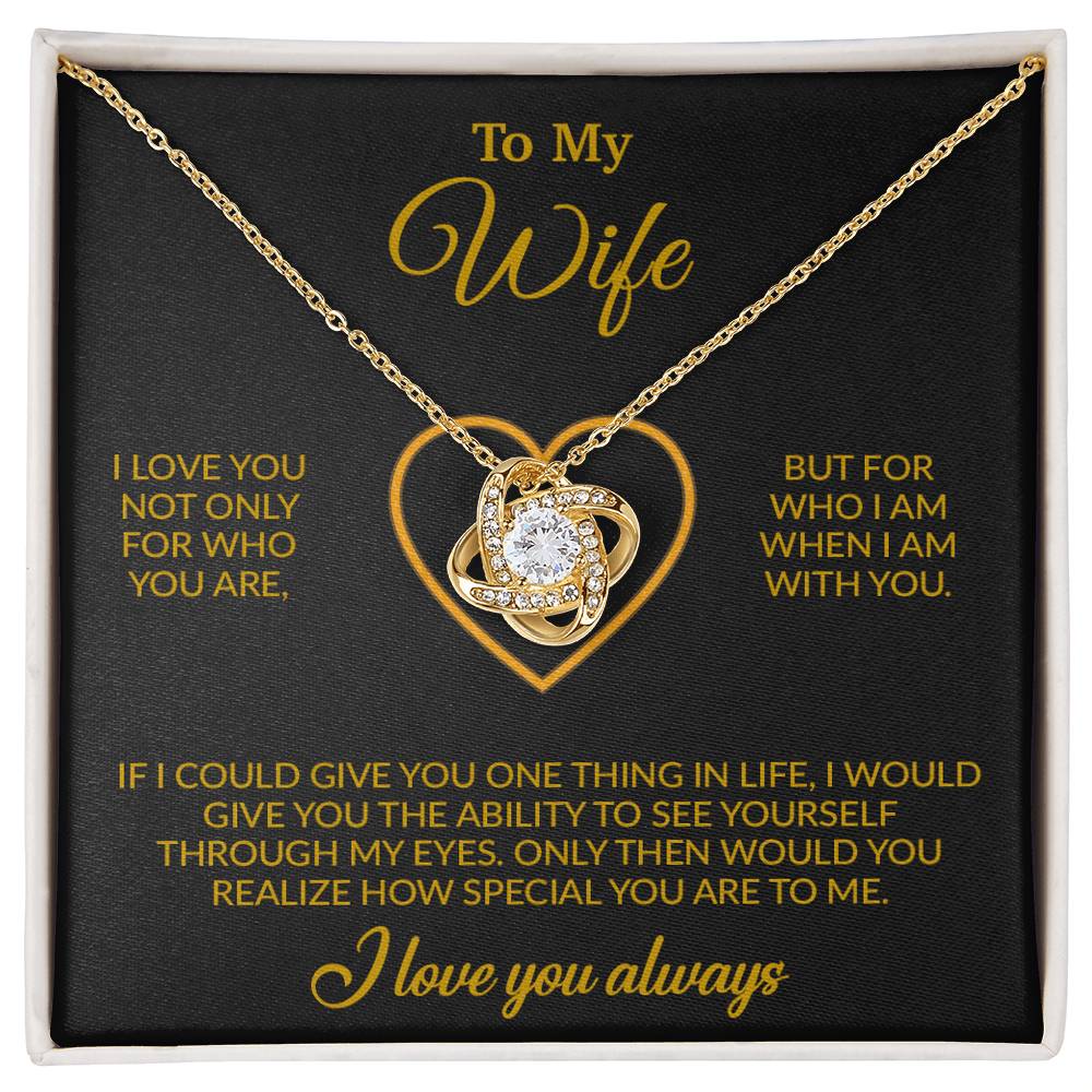 To My Wife Necklace, Gift For Wife, Anniversary Gift For Wife, Necklace For Wife 10_6_Gold