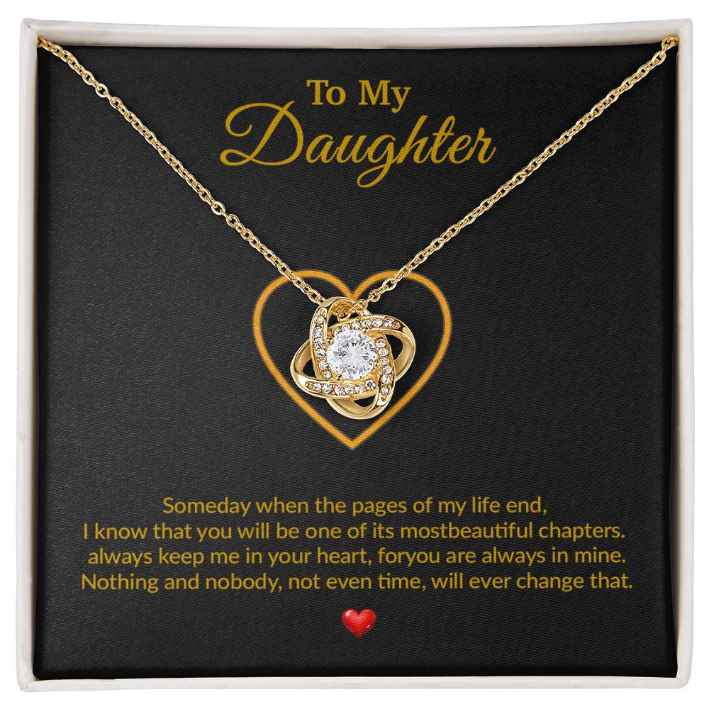 To My Daughter Necklace, Gift for Daughter from Dad, Father Daughter Necklace 14_8_Gold