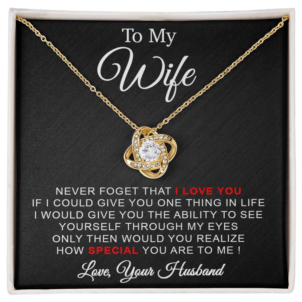 To My Wife Necklace Wife Gift from Husband, Anniversary Gift, Wife Birthday Gift