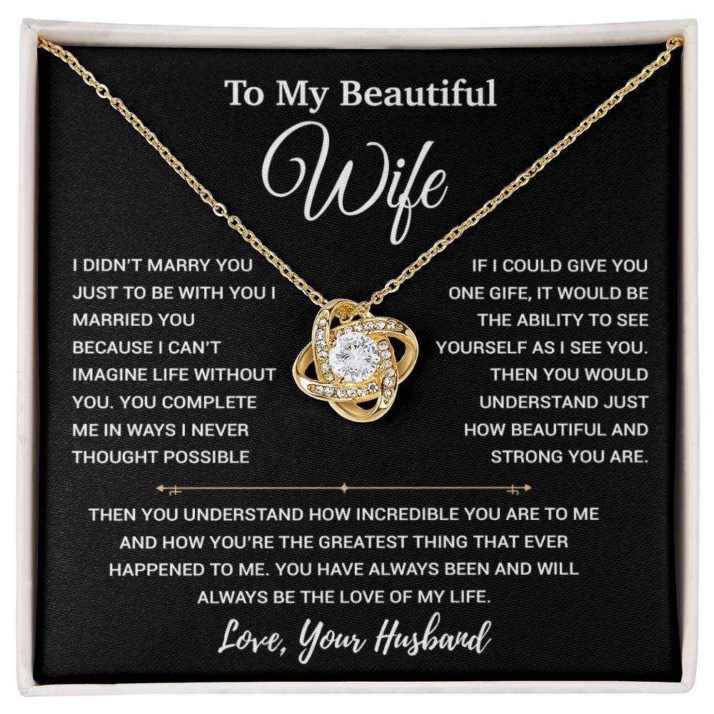 To My Wife Necklace, Christmas Gifts For Women, Anniversary Gift For Wife 11_9_Black