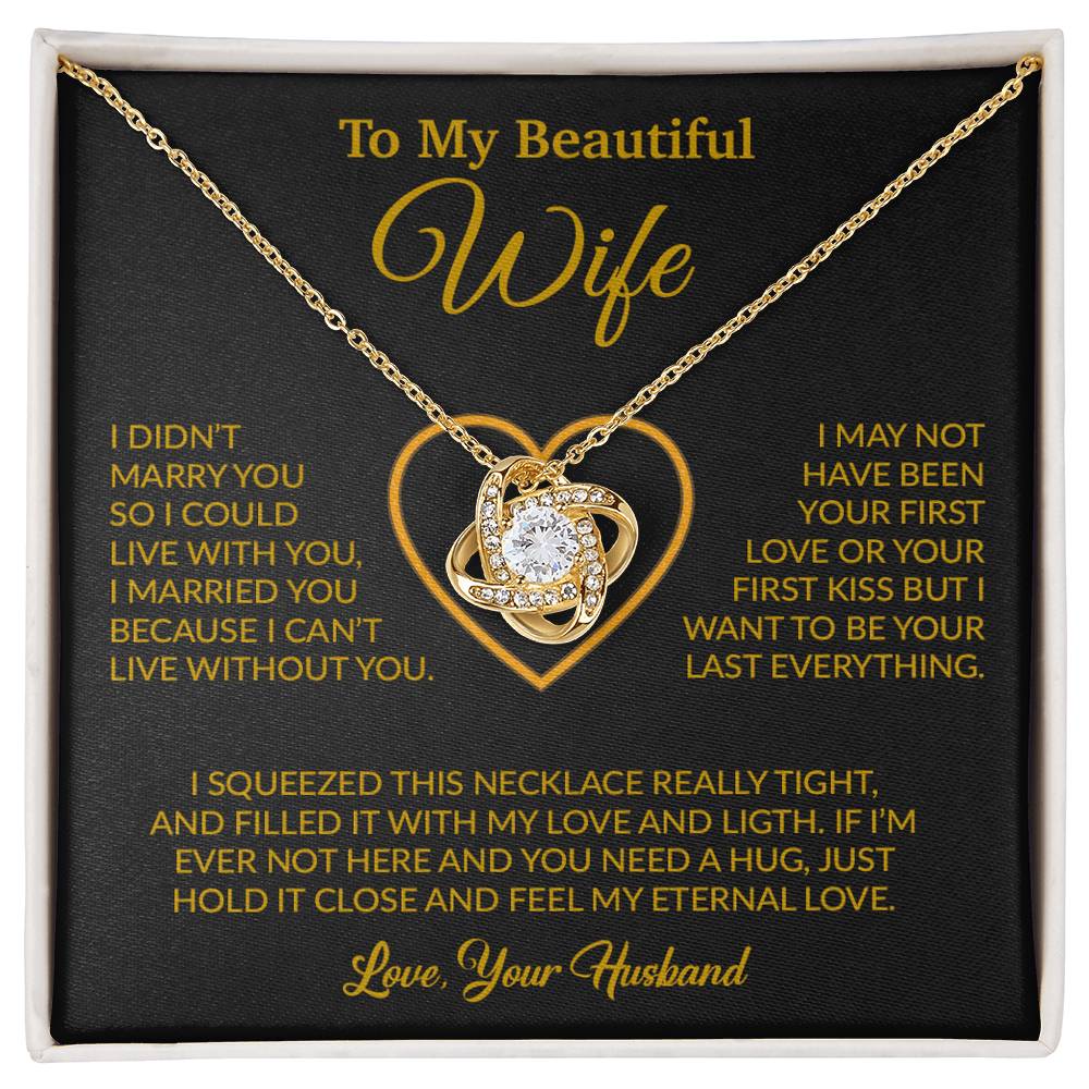 To My Wife Necklace, Gift For Wife, Anniversary Gift For Wife, Necklace For Wife 23_2_Gold