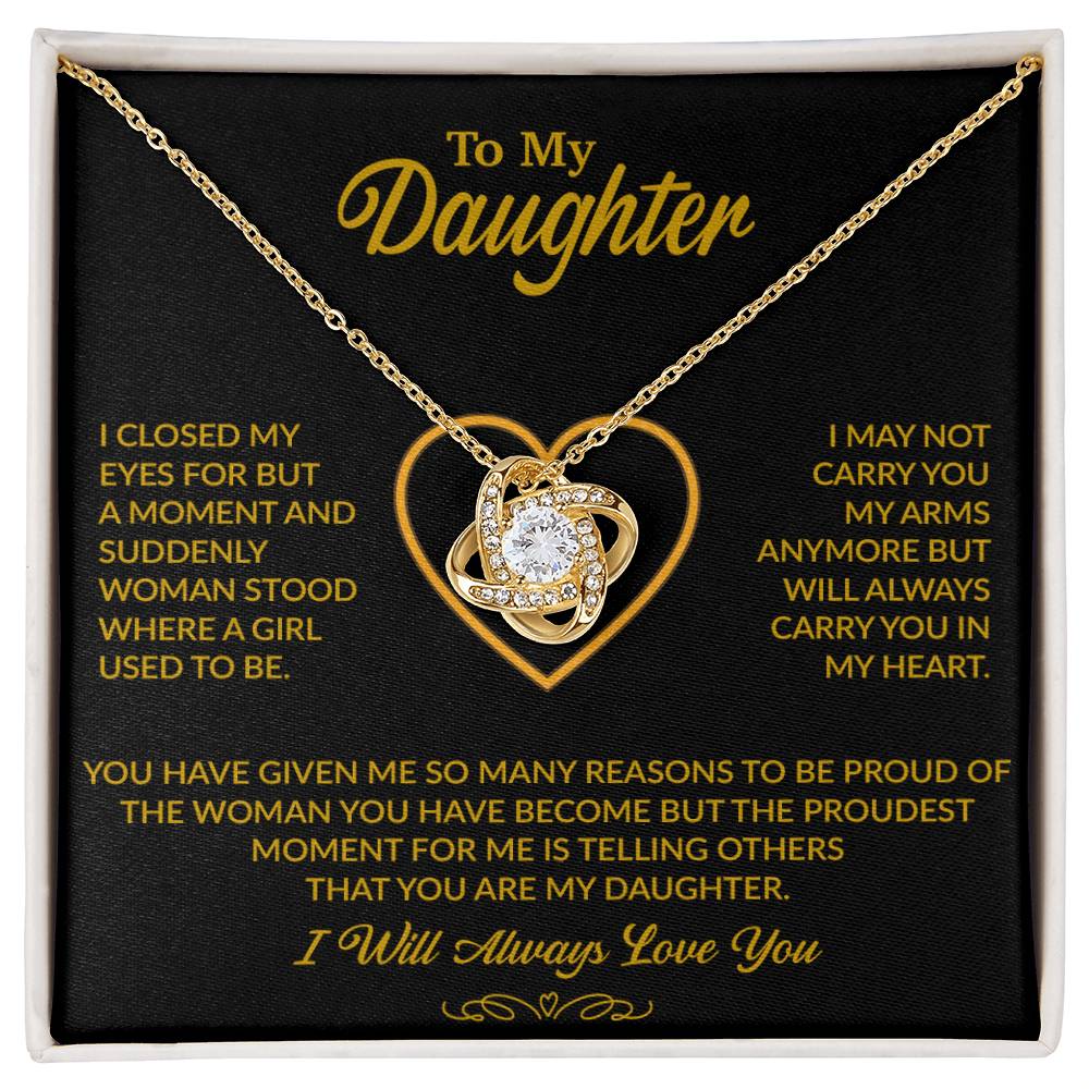 To My Daughter Necklace, Gift for Daughter from Dad, Daughter Father Necklace 27_9_Gold