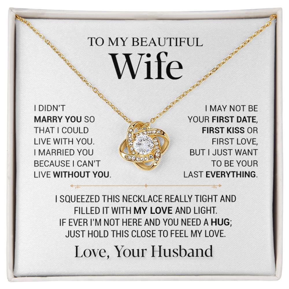 To My Wife Necklace, Christmas Gifts For Women, Anniversary Gift For Wife 23_11_White