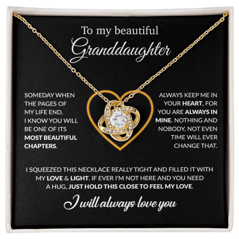 To My Granddaughter Necklace, Birthday Gift For Granddaughter From Grandpa