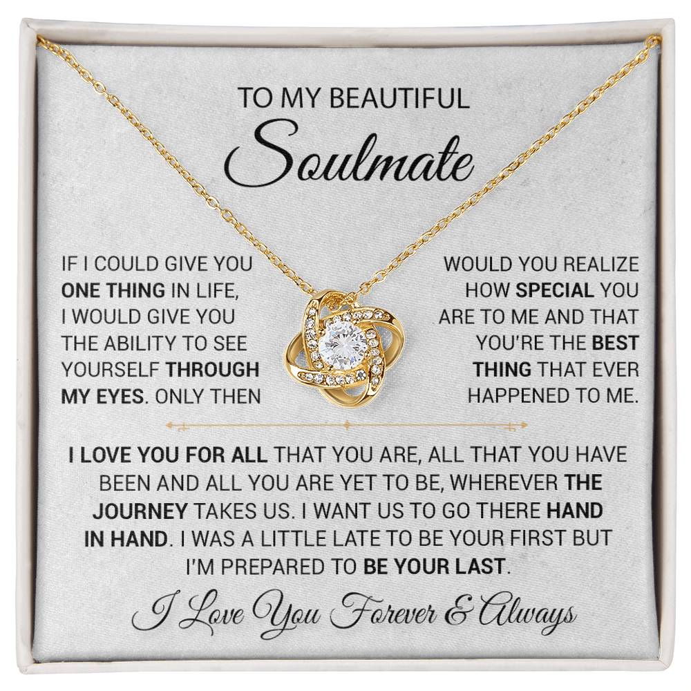 To My Soulmate Necklace, Gift For Wife Girlfriend From Husband, Christmas Gift 9_9_White