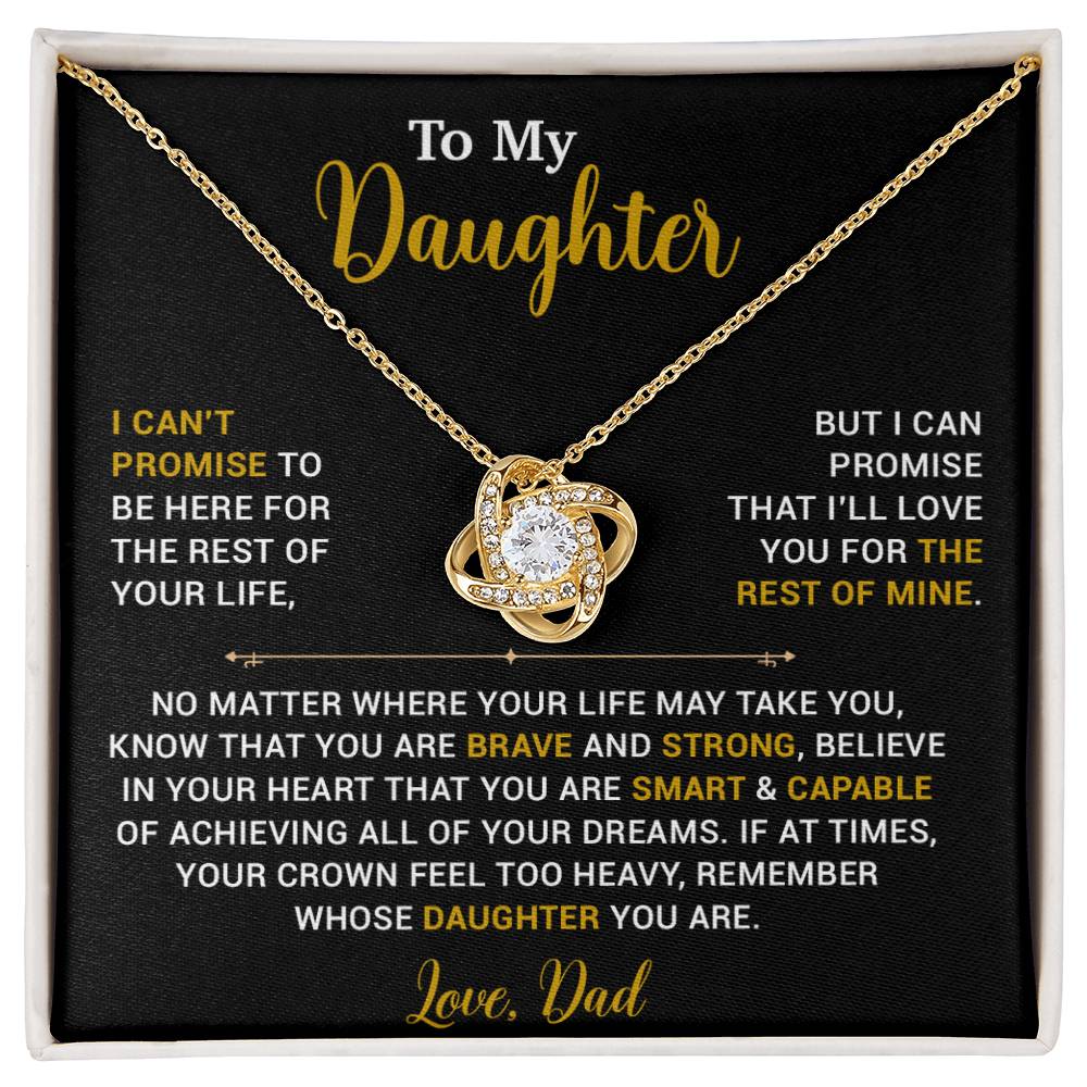To My Daughter Necklace, Gift for Daughter from Dad, Father Daughter Necklace 17_4_Gold