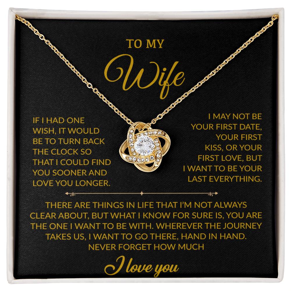 To My Wife Necklace, Gift For Wife, Anniversary Gift For Wife, Necklace For Wife 28_7_Gold