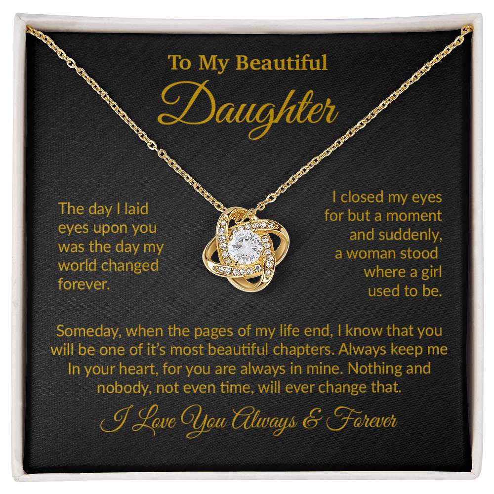 To My Daughter Necklace, Daughter Mother Necklace, Daughter Gift From Mom 8_11_Gold