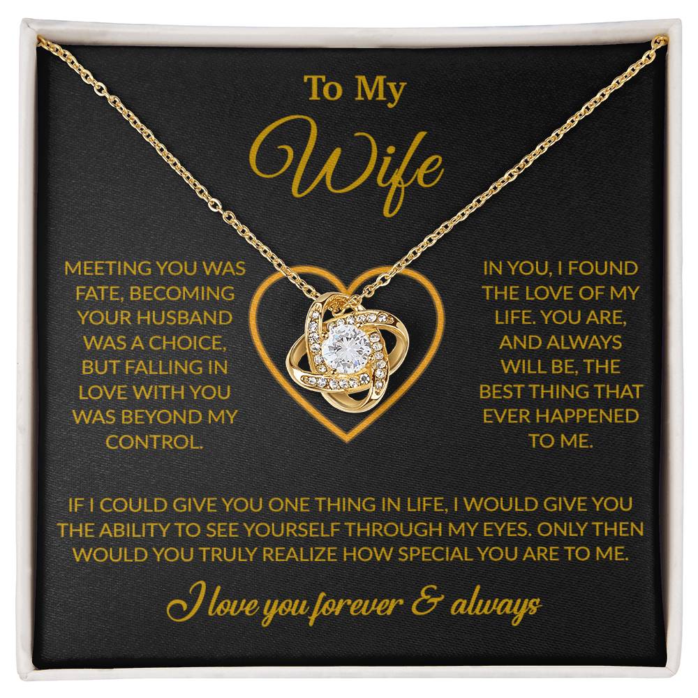 To My Wife Necklace, Gift For Wife, Anniversary Gift For Wife, Necklace For Wife 25_2_Gold