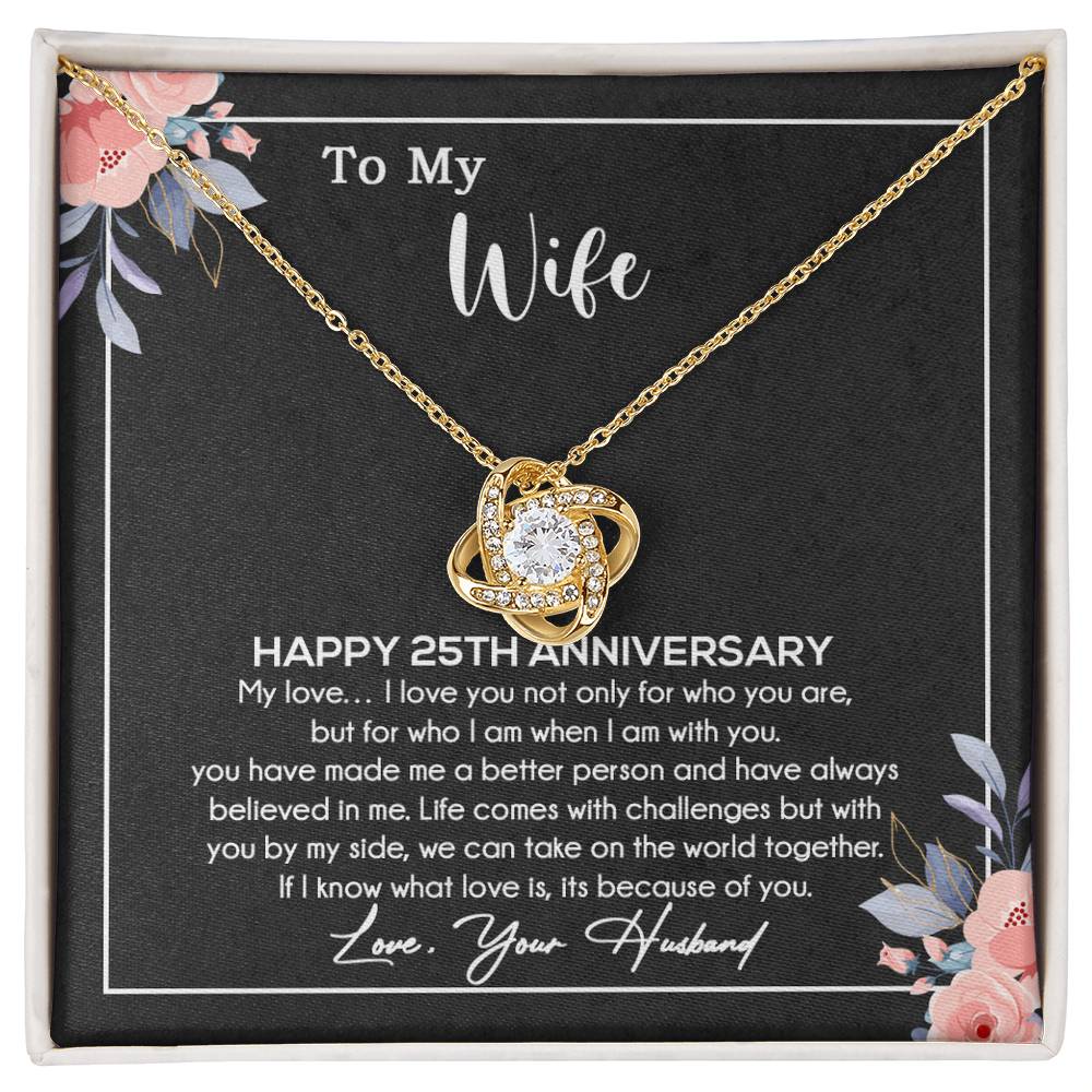 25th Anniversary Gift For Wife Necklace, 25 Year Anniversary, 25th Wedding Gift