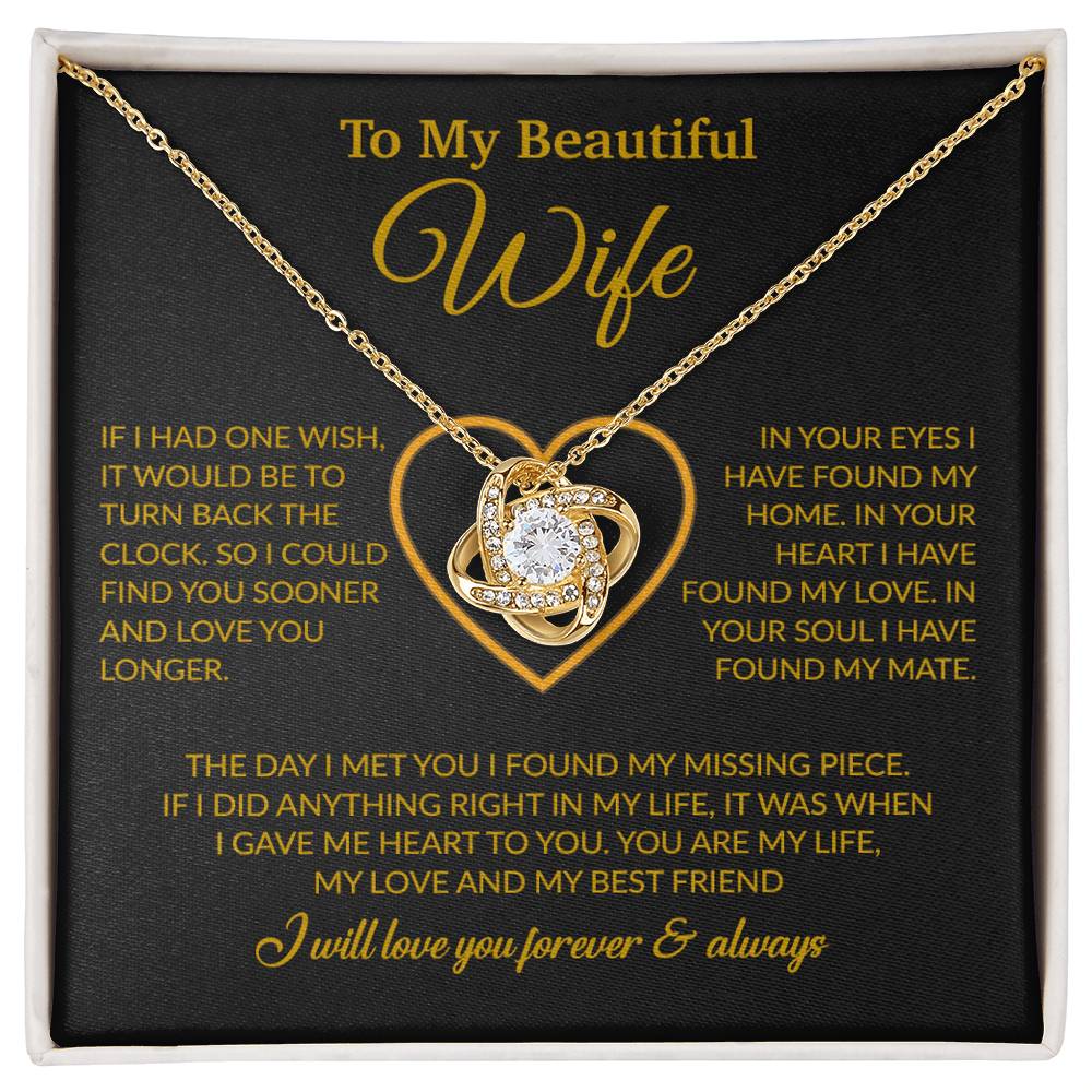 To My Wife Necklace, Christmas Gifts For Women, Anniversary Gift For Wife 21_12_Gold