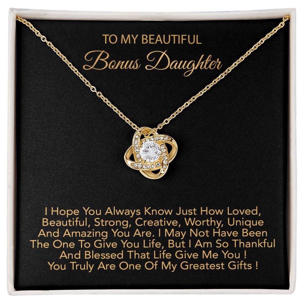 To My Bonus Daughter Necklace, Bonus Daughter Gifts From Stepdad, Step Daughter Gifts