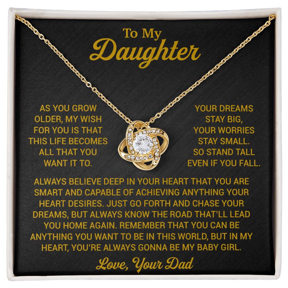 To My Daughter Necklace, Daughter Father Necklace, Daughter Gift From Dad 1_8_Gold