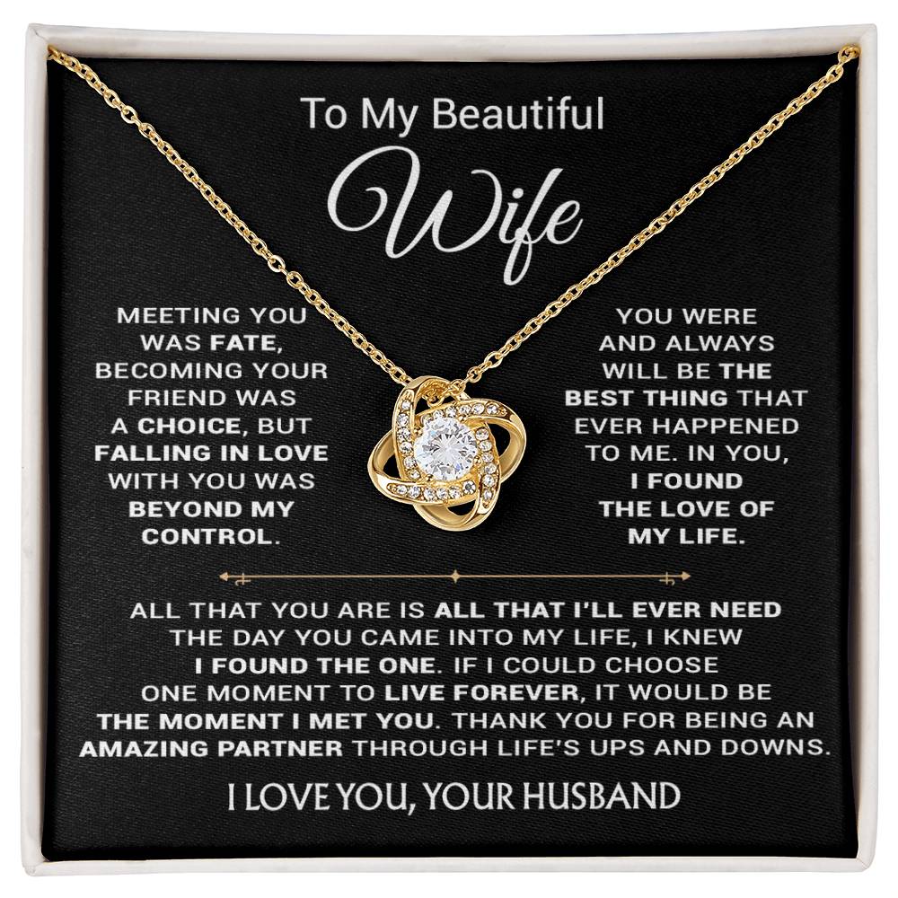 To My Wife Necklace, Gift For Wife, Anniversary Gift For Wife, Christmas Gift 9_6_Black