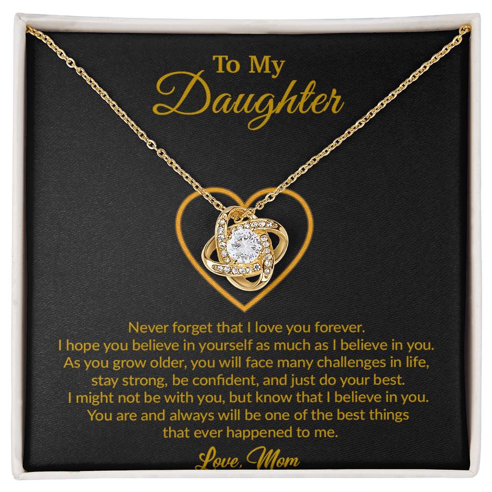 To My Daughter Necklace, Gift for Daughter from Mom, Mother Daughter Necklace 19_8_Gold