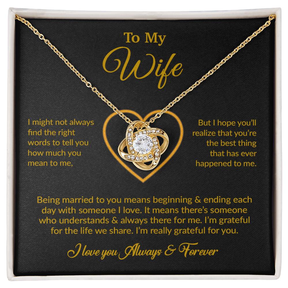 To My Wife Necklace, Gift For Wife, Anniversary Gift For Wife, Necklace For Wife 15_6_Gold